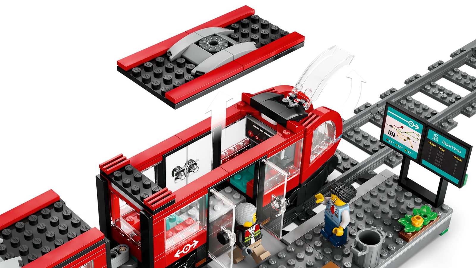 LEGO City 60423 Le tramway et la station du centre-ville – vue 4