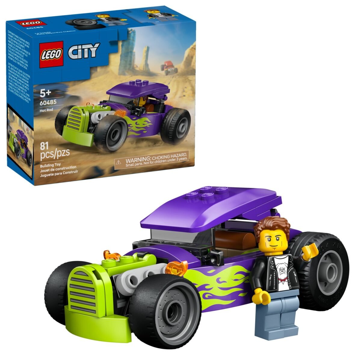 LEGO City 60485 Le hot rod – vue 2
