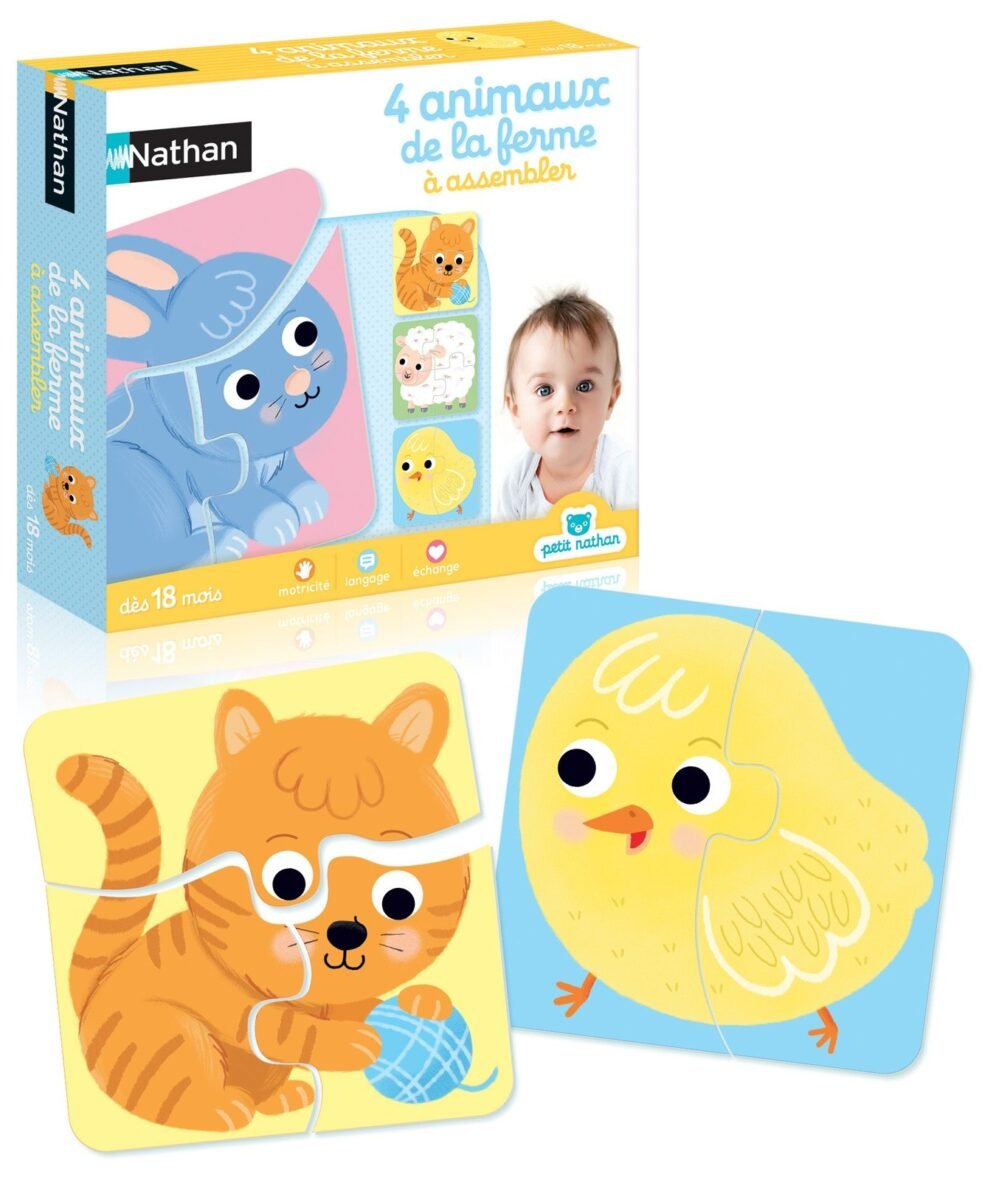 NATHAN Mes 4 animaux de la ferme à assembler – vue 2